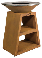 Гриль уличный COEO TRIO 82 h=100 см кортеновская сталь