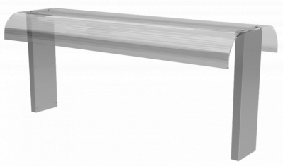 Настольная полка Optima Shelf 1310/TC гнутая т-образная